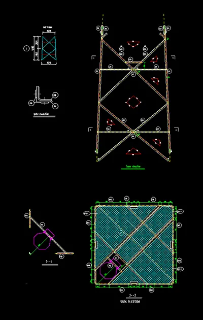 Equipe técnica analisando os desenhos de projeto