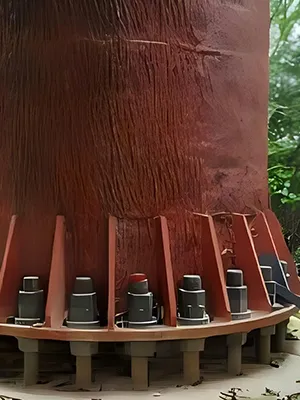 Fixação da torre à fundação