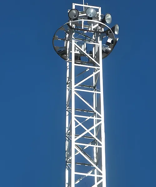 Torre para iluminação quadrada