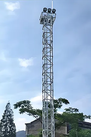Torre para iluminação quadrada